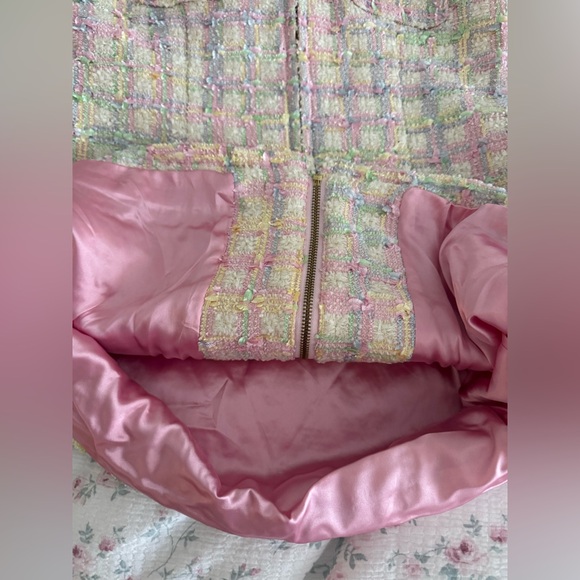 LoveShackFancy Hermosa Tweed Dress in Pink Dream - Picture 11 of 11